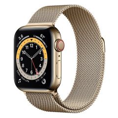  Đồng Hồ Thông Minh Apple Watch Series 6 Viền Thép Dây Milanese Loop 