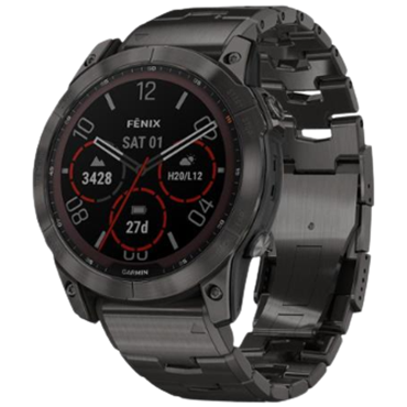 Đồng Hồ Thông Minh Garmin Fenix 7x, Sapphire, Màu Xám Carbon