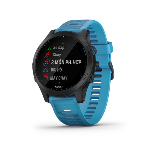 Đồng Hồ Thông Minh Garmin Forerunner 945 (vỏ Đen/ Dây Xanh)