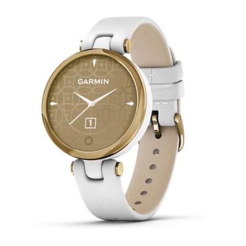 Đồng Hồ Thông Minh Garmin Lily - Lightgold/white/leather