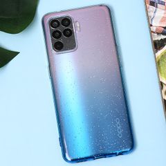  Ốp lưng OPPO A94 Nhựa dẻo Double Color TPU with Shining Powder COSANO Xanh 