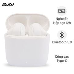  Tai nghe Bluetooth True Wireless AVA+ DS204A-WB Trắng 