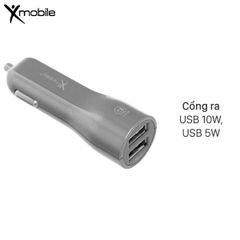  Sạc xe hơi Xmobile Dual USB TS-C063S Xám 