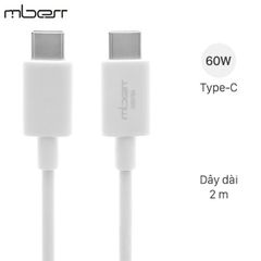  Cáp Type C - Type C 2m Mbest DS076X Trắng 