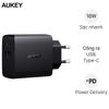 Adapter sạc 2 cổng 3A PD USB Type-C AUKEY PA-Y17 Đen