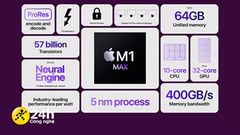  Ấn tượng với điểm Geekbench của MacBook Pro M1 Max, có hiệu suất đa lõi nhanh hơn gấp 2 lần so với chip M1 