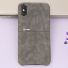  Ốp lưng iPhone X Nhựa dẻo Matte Skin PU COSANO Xám 
