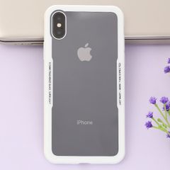  Ốp lưng iPhone X Nhựa dẻo Glass Simple Trắng 