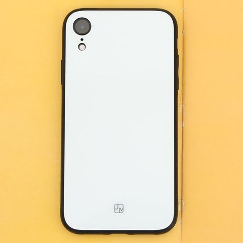Ốp lưng iPhone XR Nhựa dẻo Glass Duo JM trắng