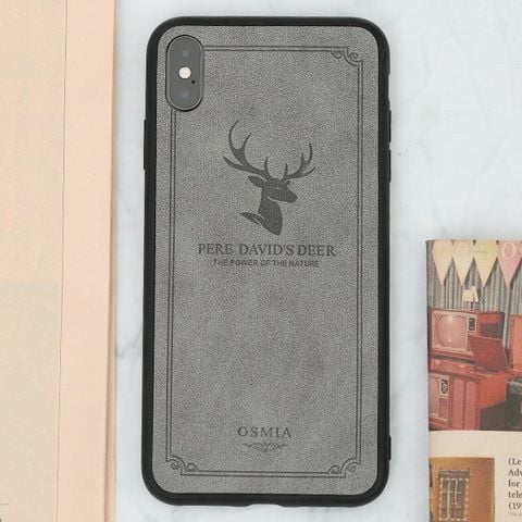 Ốp lưng iPhone XS Max nhựa dẻo Deer OSMIA Đen