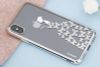 Ốp lưng iPhone X Nhựa dẻo Electroplating đầm dạ hội COSANO bạc