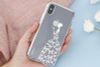 Ốp lưng iPhone X Nhựa dẻo Electroplating đầm dạ hội COSANO bạc