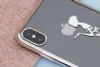 Ốp lưng iPhone X Nhựa dẻo Electroplating đầm dạ hội COSANO bạc