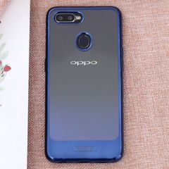  Ốp lưng Oppo F9 Nhựa dẻo Electroplating Gentle COSANO xanh navy 
