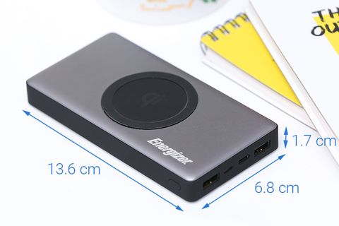 Pin sạc dự phòng Polymer 10000mAh Type C Wireless Energizer QE10000GY Xám
