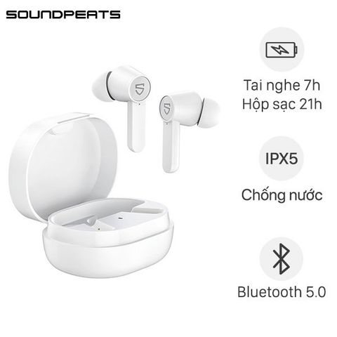Tai nghe Bluetooth True Wireless Soundpeats Q Trắng