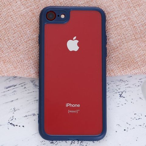 Ốp lưng iPhone 7-8 Nhựa cứng viền dẻo Jelly Slim COSANO Xanh đen