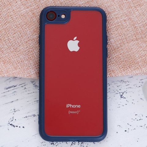 Ốp lưng iPhone 7-8 Nhựa cứng viền dẻo Jelly Slim COSANO Xanh đen