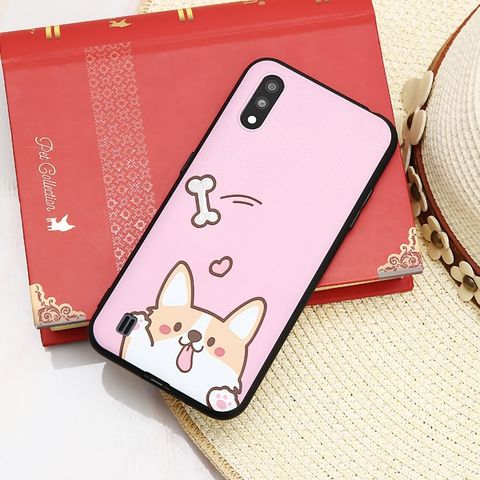 Ốp lưng Galaxy A01 nhựa dẻo Emboss Prining OSMIA CN03200108 Chó Corgy