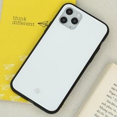  Ốp lưng iPhone 11 Pro Nhựa cứng viền dẻo Glass Duo JM Trắng 