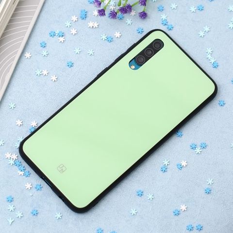 Ốp lưng Galaxy A50/A50s Nhựa cứng viền dẻo Glass duo JM Xanh Olive