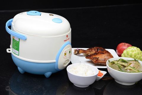Nồi cơm nắp gài Happycook HC-60-Xanh