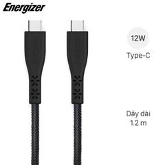  Cáp Type C - Type C 1.2 m Energizer C41C2C Đen 