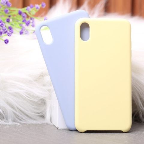 Ốp lưng iPhone Xs Max nhựa dẻo LIQUID SILICONE B JM Vàng dịu