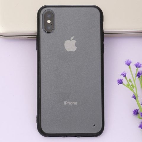 Ốp lưng iPhone X Nhựa cứng viền dẻo Skittles JM Đen Pbag