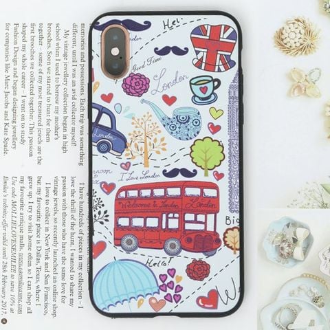 Ốp lưng iPhone XS Nhựa dẻo Solid print MEEKER TS002 London