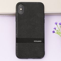  Ốp lưng iPhone X Nhựa cứng viền dẻo Superdry Skin PU COSANO Đen 