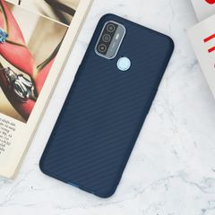 Ốp lưng Oppo A53 nhựa dẻo Vigour Carbon Fiber COSANO Navy 