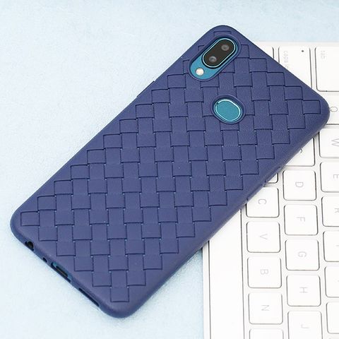 Ốp lưng Galaxy A10s Nhựa dẻo Woven TPU case OSMIA Xanh navy