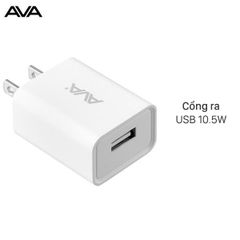  Adapter Sạc 2.1A AVA DS433-WB Trắng 