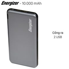  Pin sạc dự phòng Polymer 10.000 mAh Energizer Chiến Binh II UE10046 Xám 