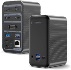  EUASOO Docking Station USB-C 4K Quadruple Display 