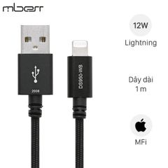  Cáp Lightning MFI 1m Mbest DS950-WB Đen 