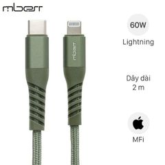  Cáp Type C - Lightning MFI 2m Mbest DS948-WB Xanh Rêu 