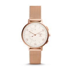  Đồng Hồ Thông Minh Fossil Hybrid Ftw5028 - Harper Rose Gold-tone Stainless Steel 