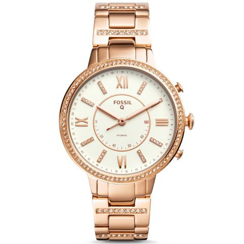 Đồng Hồ Thông Minh Fossil Hybrid Ftw5010 - Virginia Rose Gold-tone Stainless Steel