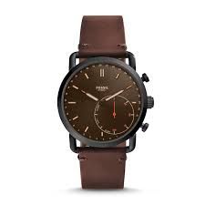 Fossil Hybrid Smartwatch Q Commuter Dark Brown Leather