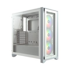  Case Corsair Icue 4000x Rgb Tempered Glass White Cc-9011205-ww 