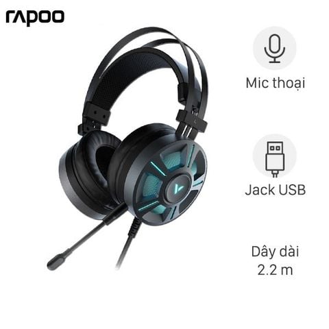 Tai nghe chụp tai Gaming 7.1 Rapoo VH510 Đen