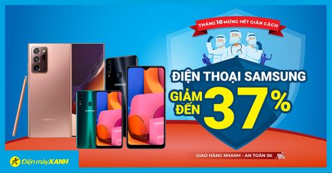 Điện thoại Samsung giảm giá sập sàn tháng 10 đến 37%, hỗ trợ trả góp, giao nhanh