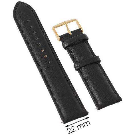 Dây da đồng hồ 22 mm đen M1011.61