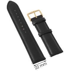  Dây da đồng hồ 22 mm đen M1011.61 
