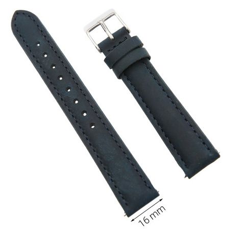 Dây da đồng hồ size 16 mm xanh dương G027