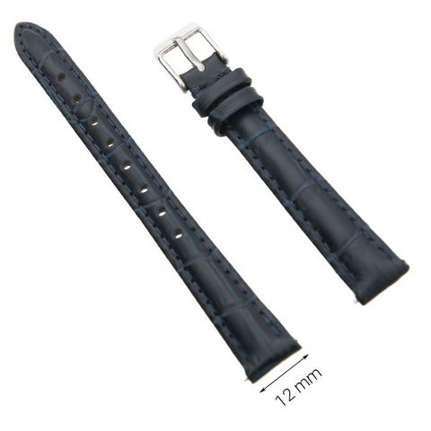 Dây da đồng hồ size 12 mm xanh dương G072