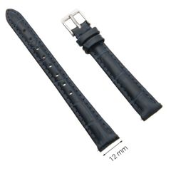  Dây da đồng hồ size 12 mm xanh dương G072 