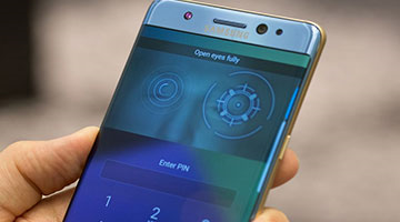 Thiết lập bảo mật mống mắt trên Samsung Galaxy Note 8